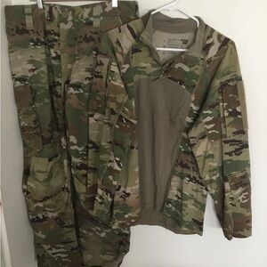 Camouflage Tactical Jacket and Pants Set Multicam massif size large flame resist